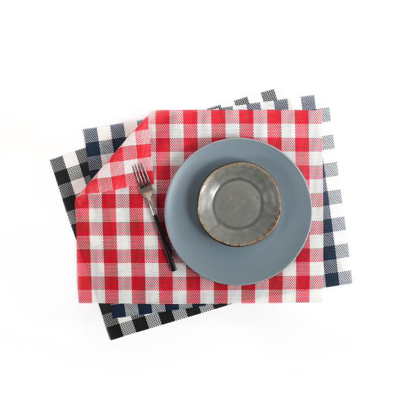 Tabletex  Washable pvc woven plaid placemat  Non-Slip Kitchen Dinning placemat for restaurants