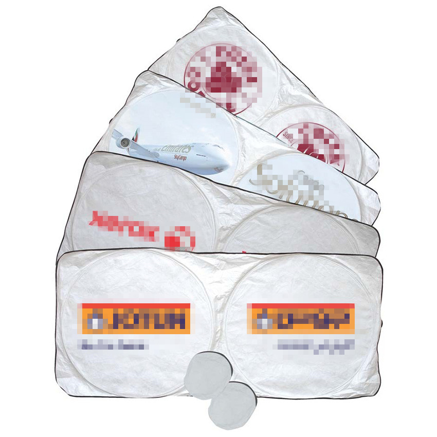 150*70 Foldable Tyvek Front Windshield Sunshade