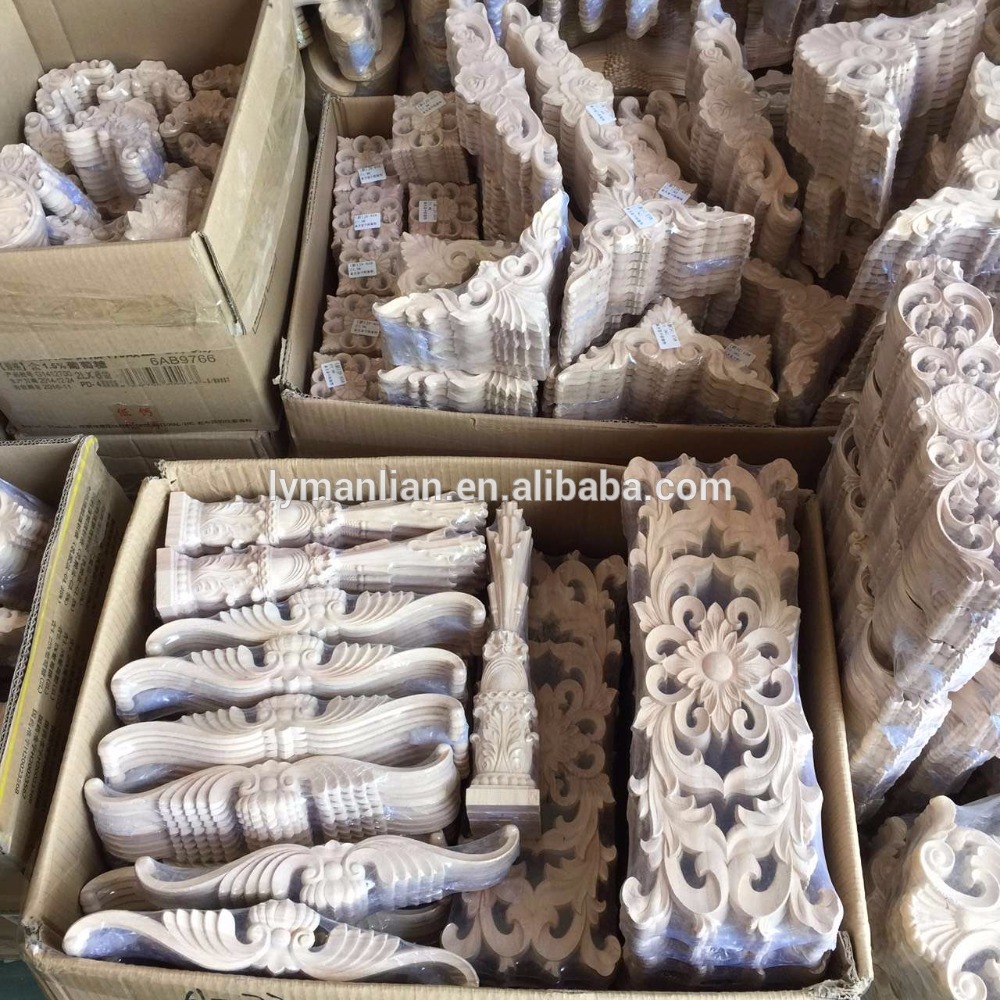 decorative wood carved flowers/wood appliques