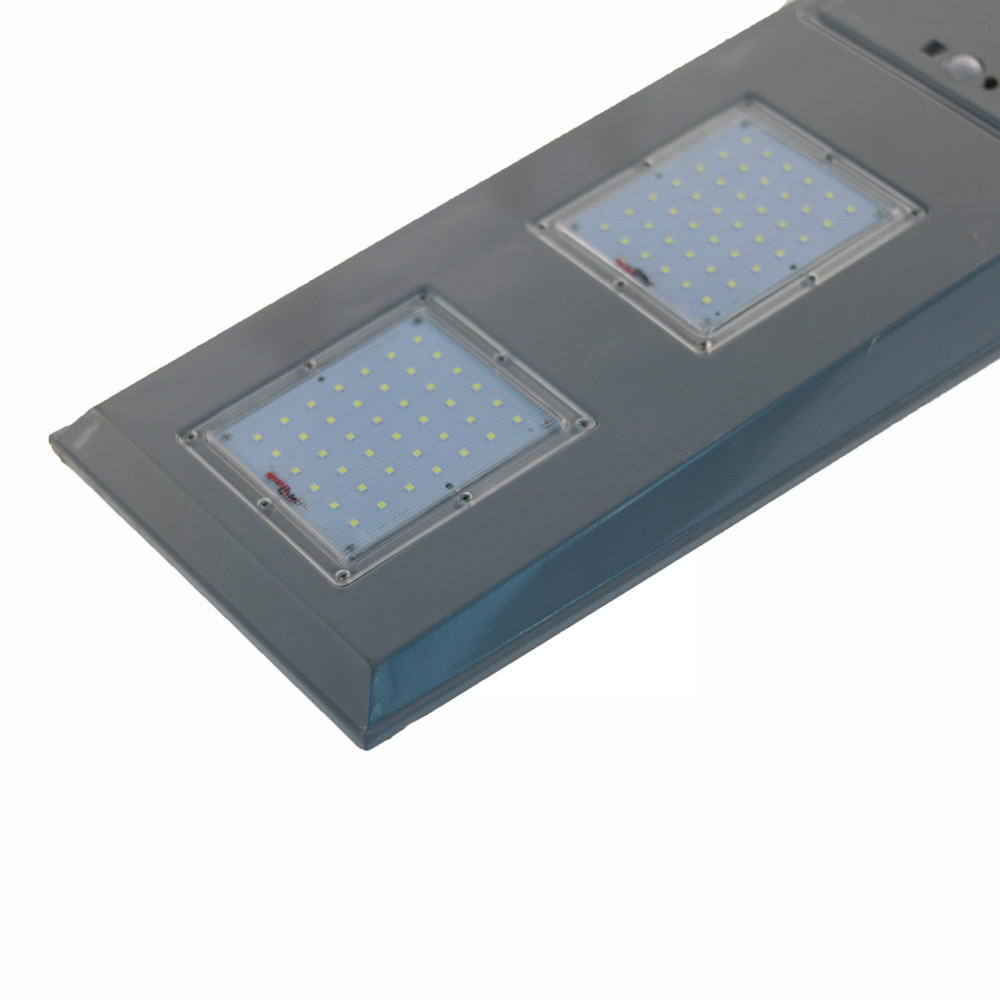5 years warranty 2018 new design 110lm/w all in one led solar street lamp, 50w garden solar light
