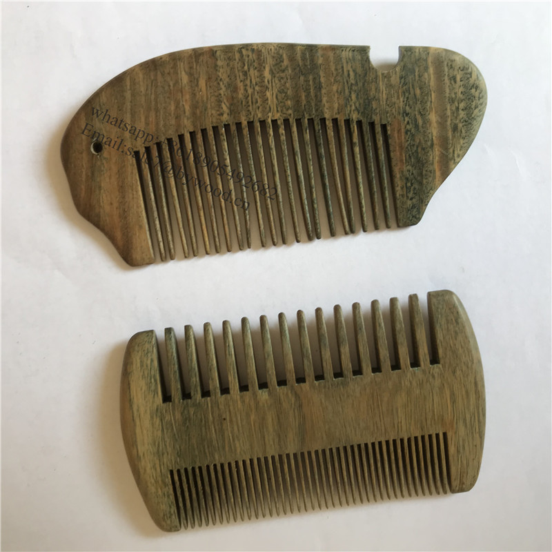 Classical style carved wood ebony beard comb round hair comb decorative hair combs