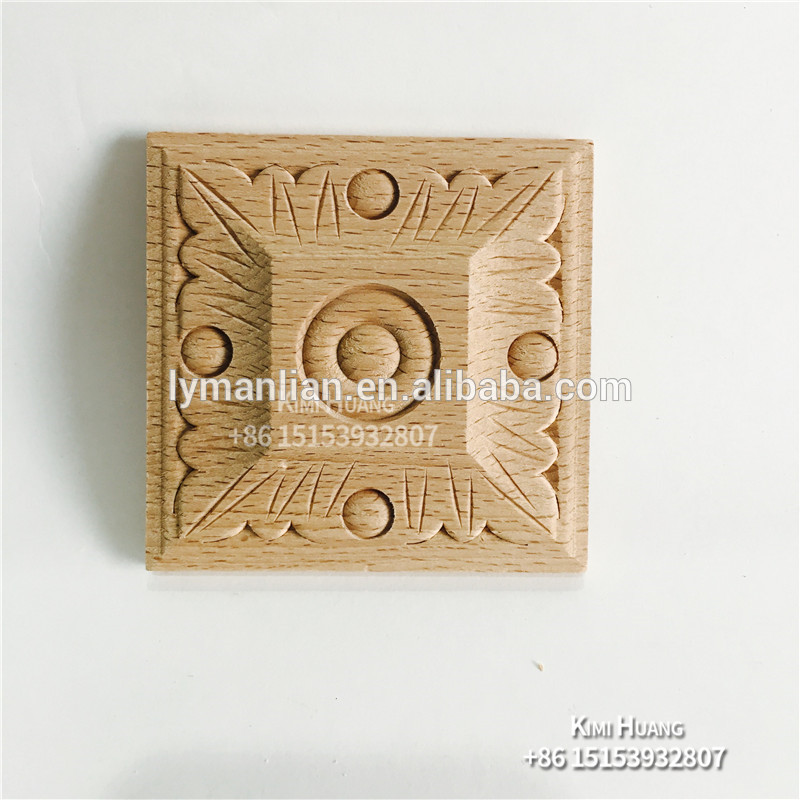 alibaba wholesale decorative wood carved cabinet rosette wooden onlays