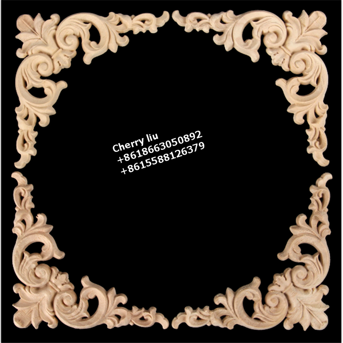 decorative carved wood rosettes wood applique and onlay/furniture parts