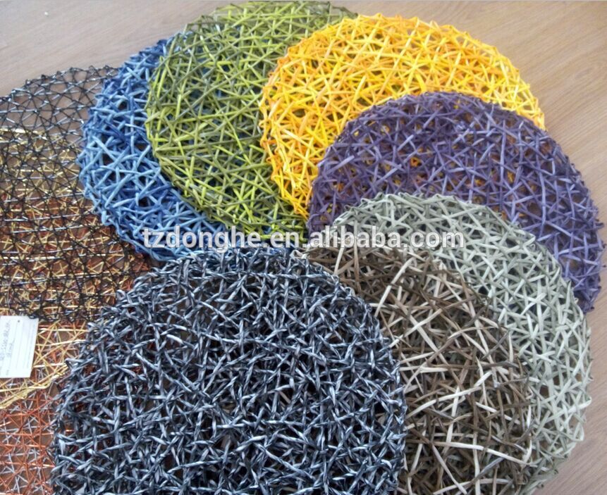 Tabletex eco friendly round paper woven placemats