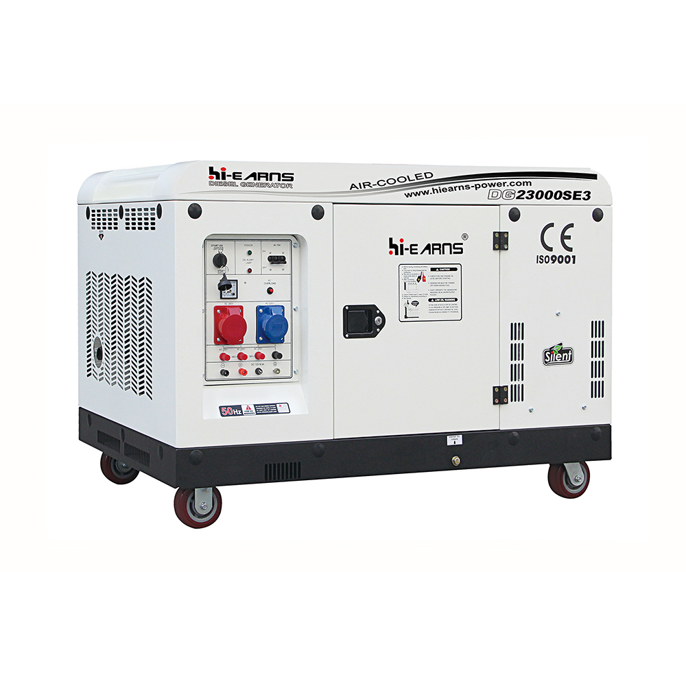 New model 20KVA 22KVA 16KW silent three phase 2V98 two cylinder diesel generator with four wheels