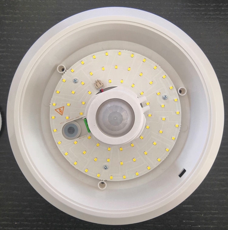 Round shade ABS material pir led ceiling light Sensor motion 18w/22w/24w 30cm CE/ROHS