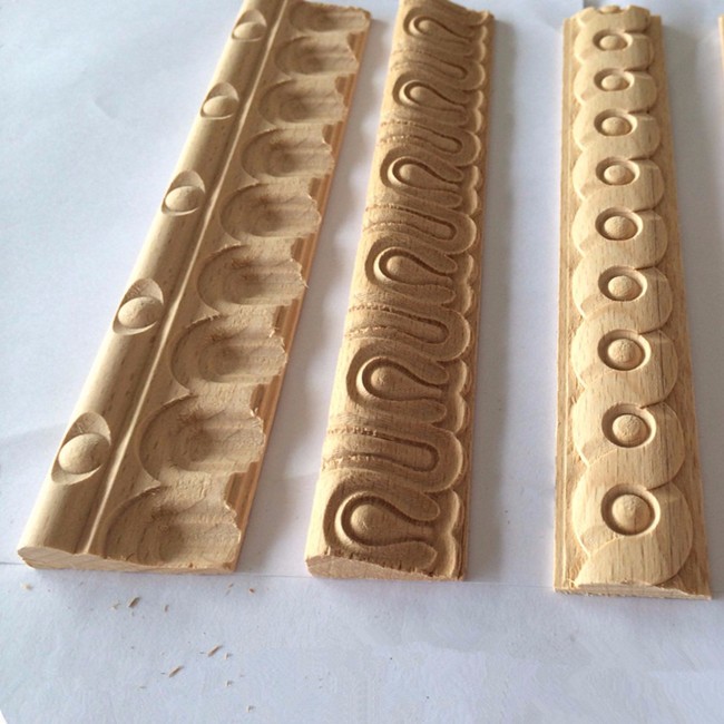 carved solid wood moulding/carving beech wood moulding/half round wood trim