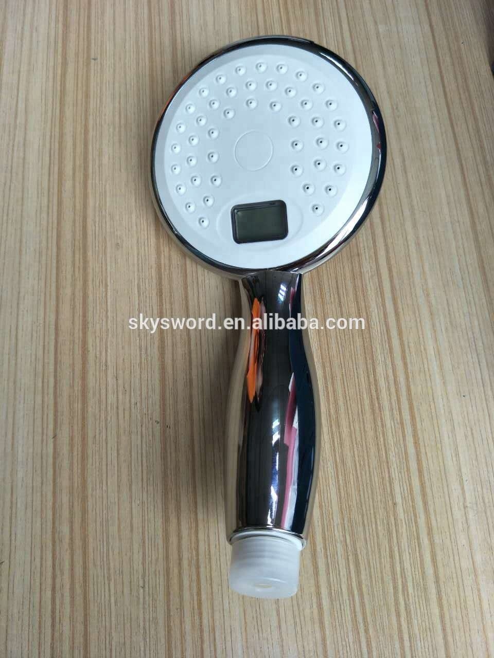 RGB colors changing shower bath with temperature control digital pispaly shower head