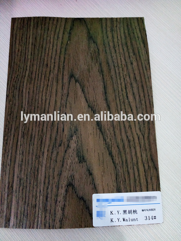 decorative walnut wood face veneer/recon walnut wood veneer for hotel or furniture