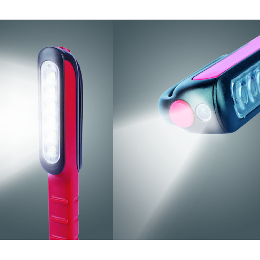ABS Red Color Portable Pocket Pen Work Light with Clip 6+1LED