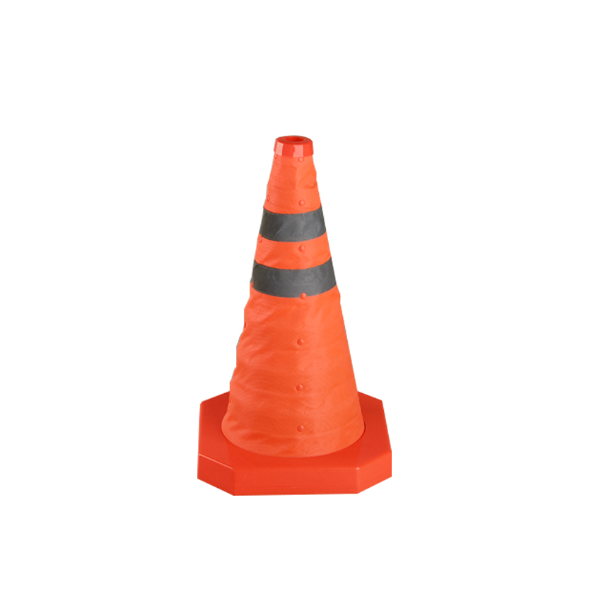 Collapsible reflective ABS plastic traffic safety cone with light