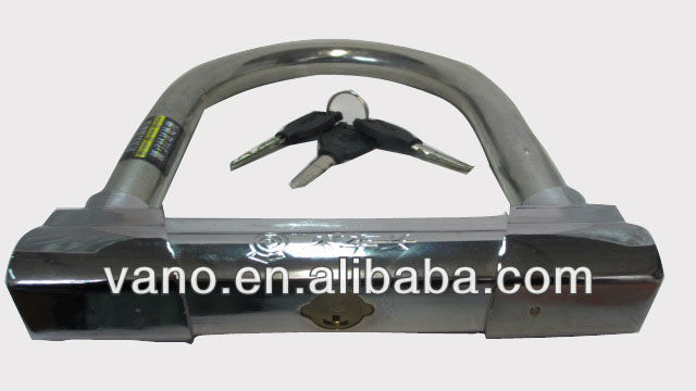 motorcycle anti theft U shape steering wheel locks with 3 keys