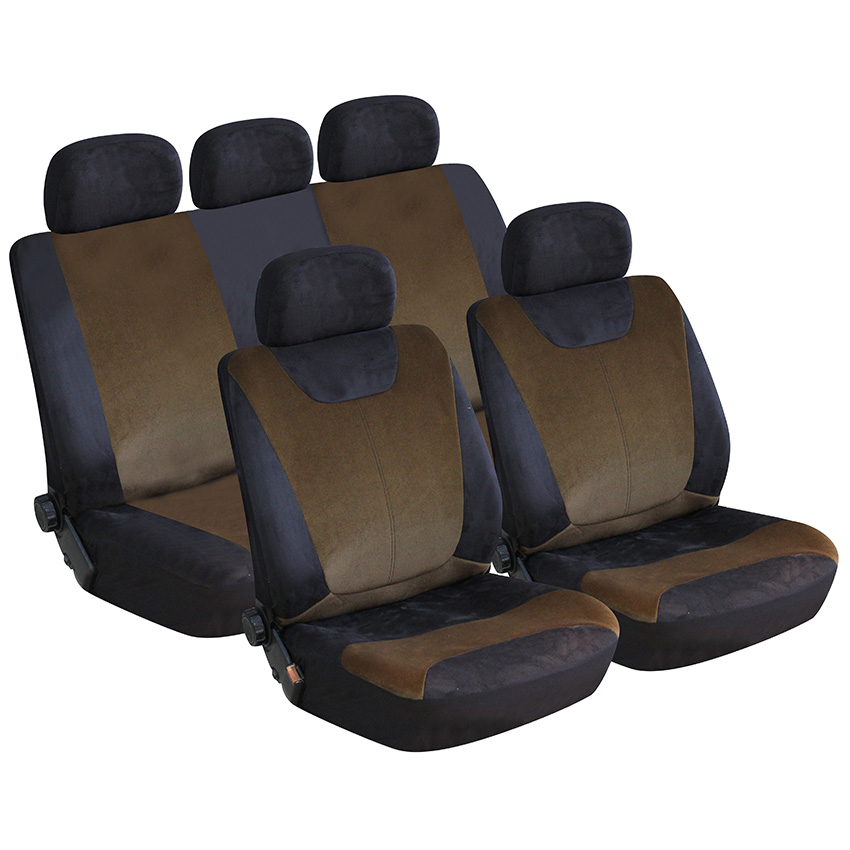 9pcs/set suede fabric and dense velvet wellfit car seat cover set