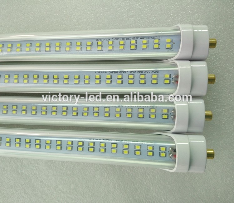 AC100 - 277V Milky Cover Fa8 Single Pin T8 Led Tube 44W 60W 8FT Led Tube Light Fixture