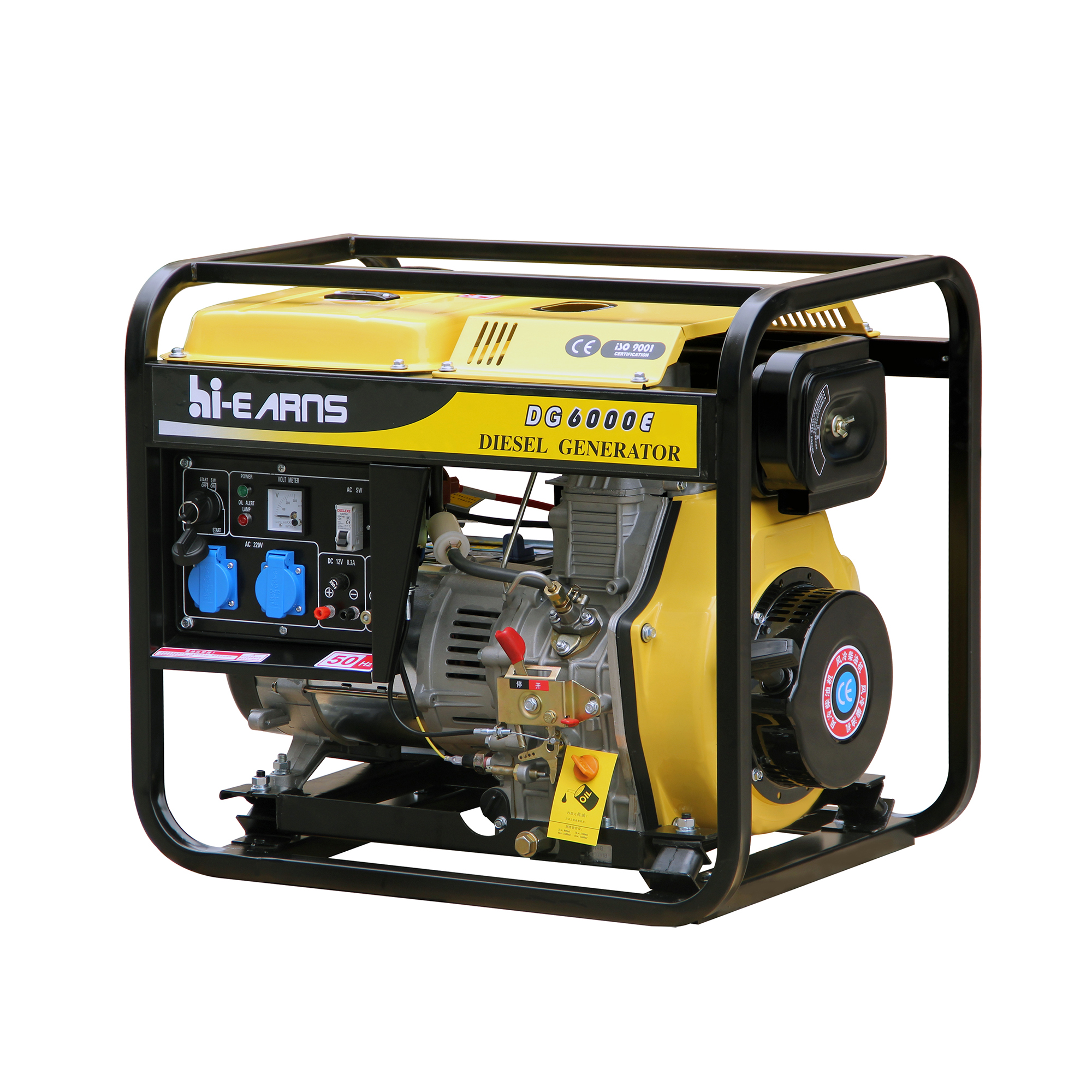 5KW  Open frame electric air cooled diesel Generator