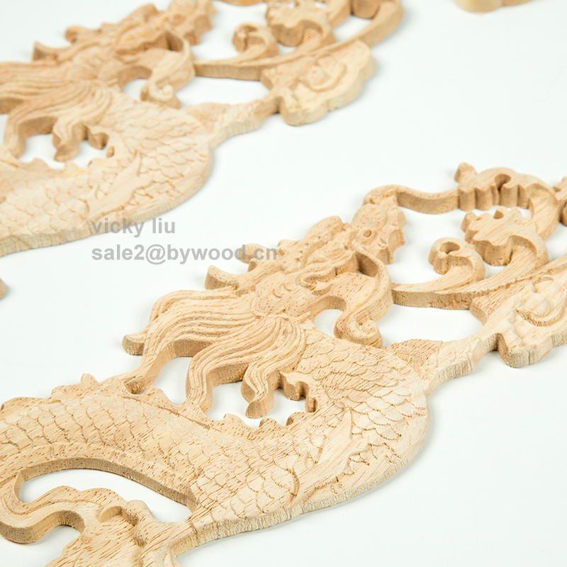 Furniture decoration Chinese dragon modelling wood onlay