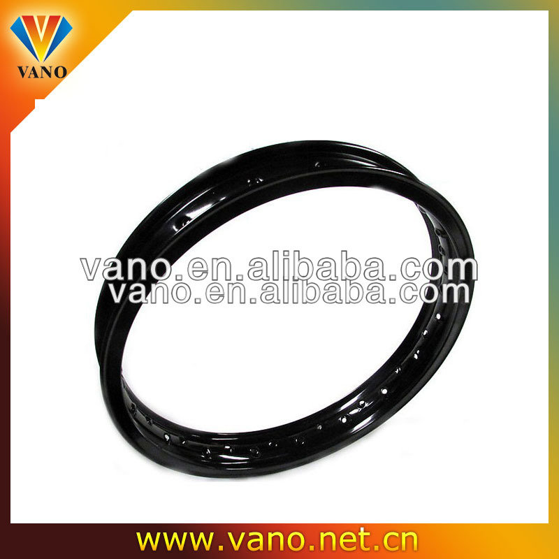 Black color H profile aluminum 2.15x18 36 hole motorcycle wheel rims