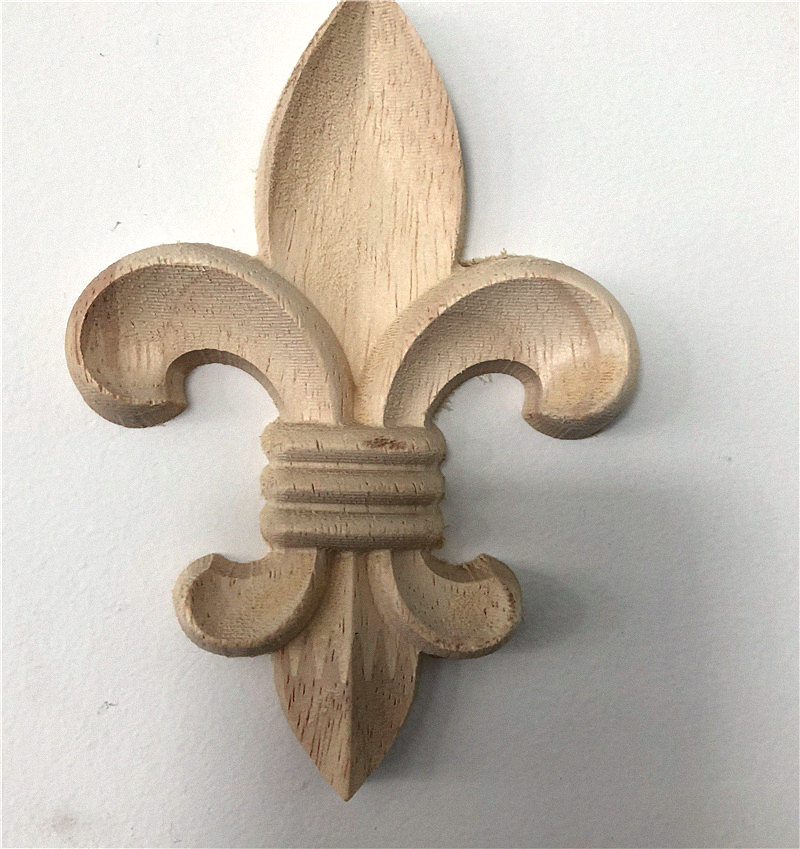 Wood appliques and onlays for furniture wood carvings
