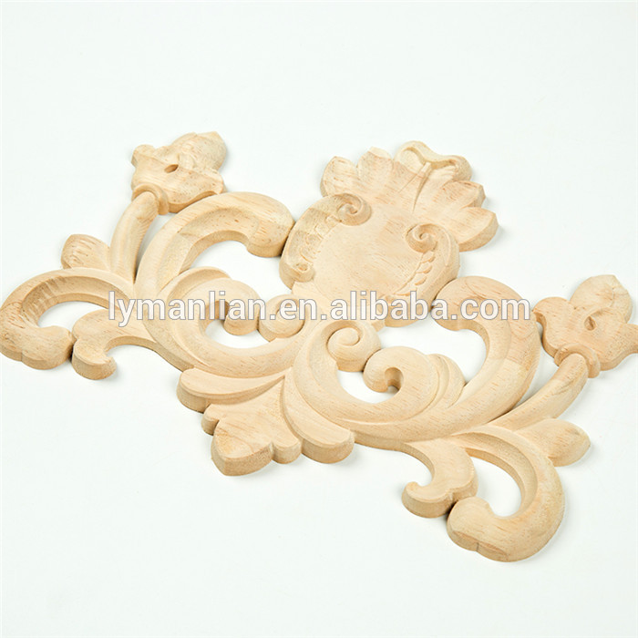 Hand carved wood decorative religious wood applique and onlays