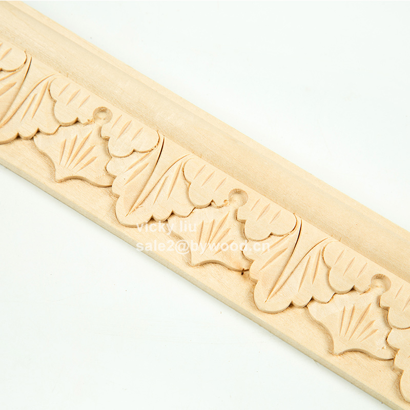 paint-free decorative wood moulding furniture edge decoration carved modelling wood moulding