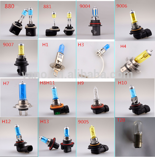 Auto halogen bulb 9004/9005/9006/9007/H8/H9/H10H/H11/H12/H13