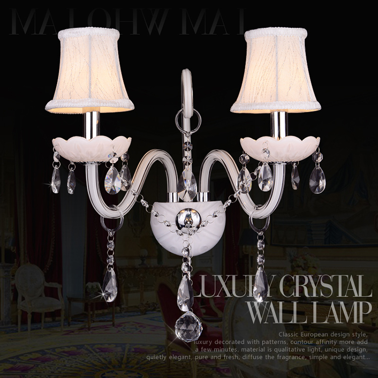 K9 Crystal Clear Antique Champagne Home Wall Bracket Light Fitting