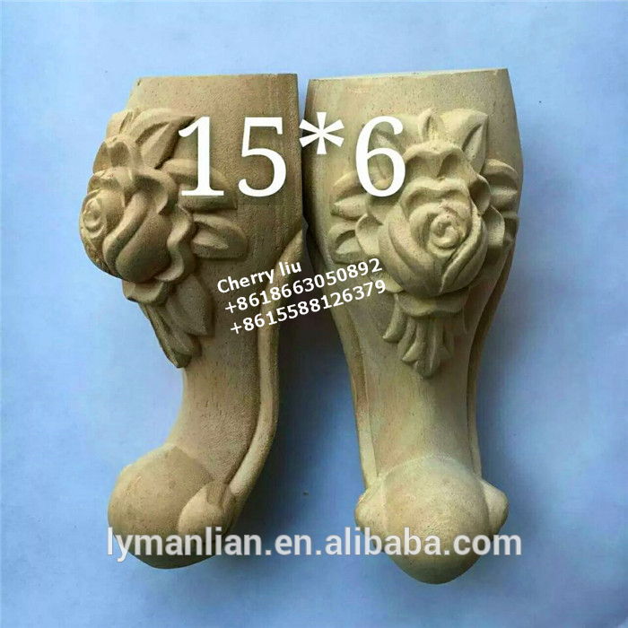 unfinished wood carved decorative furniture bed wood legs carvings