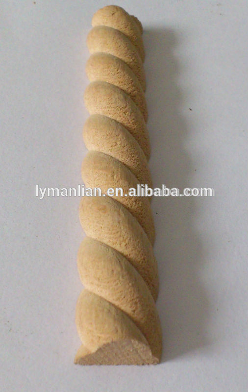 Half Round Real Wood Unfinished Rope Molding Moulding Trim,