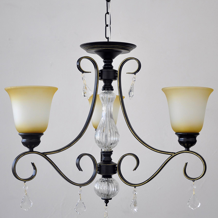 Livingroom Postmodern Black Iron Chandelier/Pendant Lamp