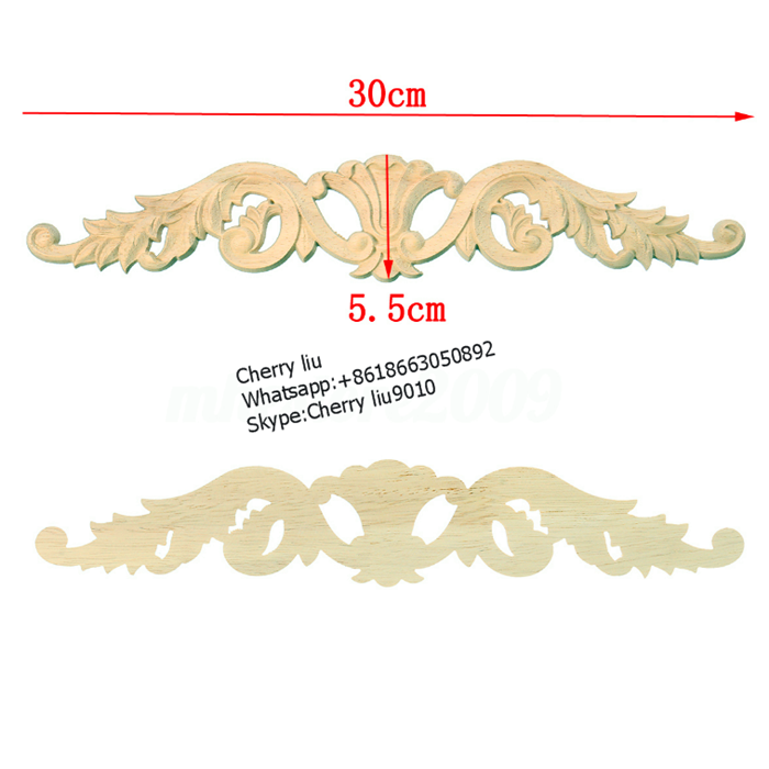 Home Decor wood carving antique decoration wood furniture appliques and onlays