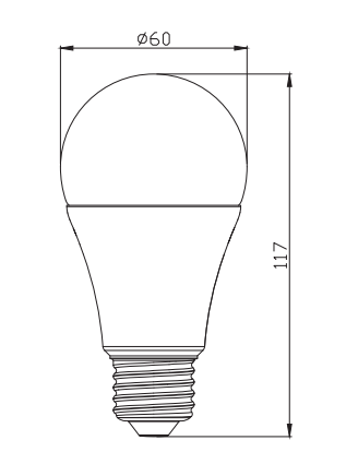 Kingfine 2017 hot sale A60 Plastic 220 Degree LED Lamp Bulb 5W 7W 9W 11W E27 Bulb LED Light