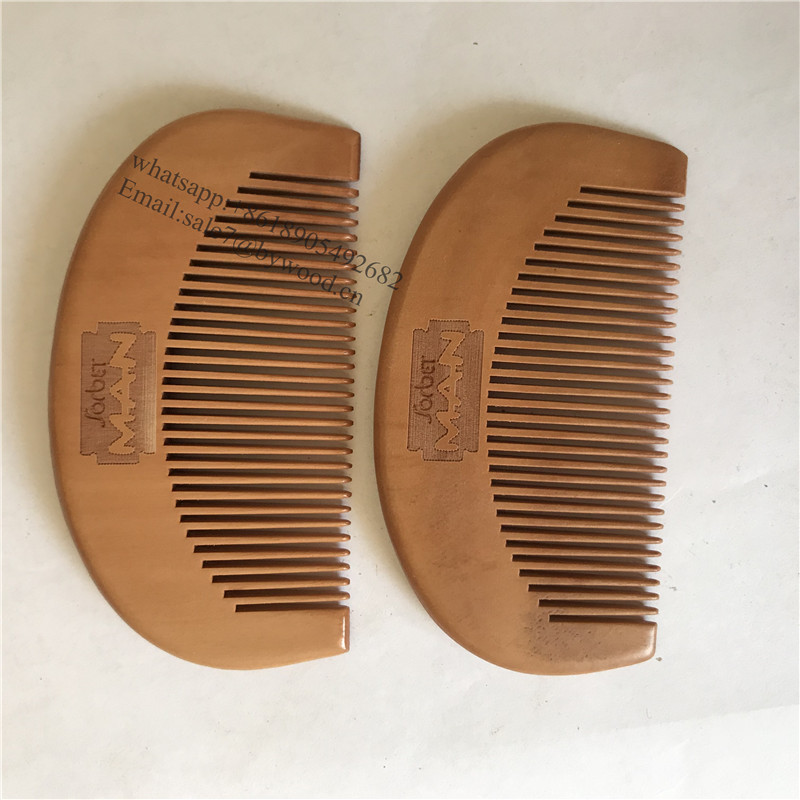 hair trim comb custom logo wooden hair combs