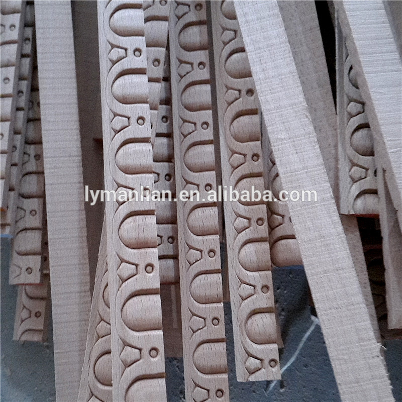 Carved decorative wood furniture trim