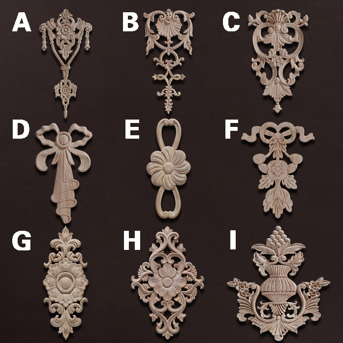 Wood Carving Furniture Appliques Onlays Antique Wood Home Ornaments