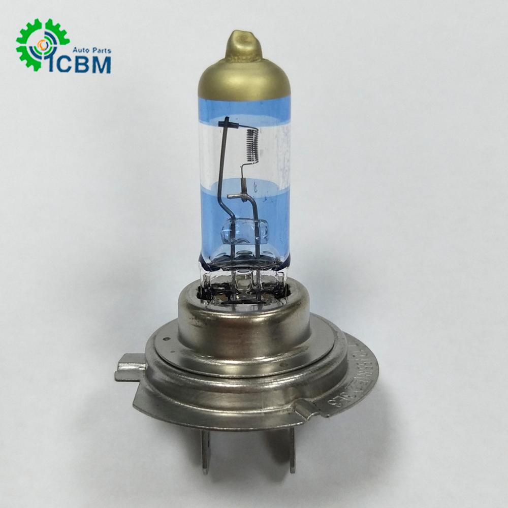 Car lighting auto lamp blue painted glass 12v 55w h7 bulbs e4 light 24v 70w h7 halogen bulb