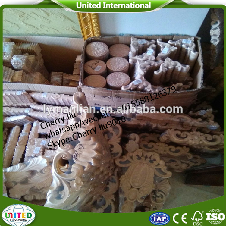 rubber wood carved flowers/appliques/onlays