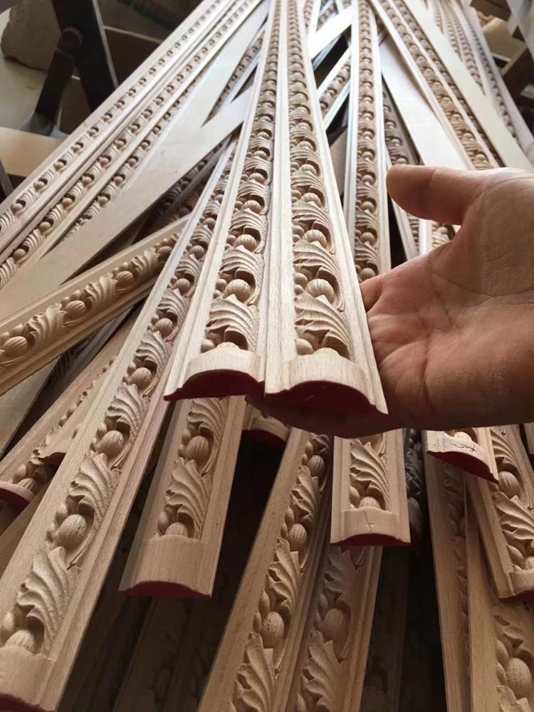 Wooden material and Carved Wood Crown Molding Trim decorative wood trim