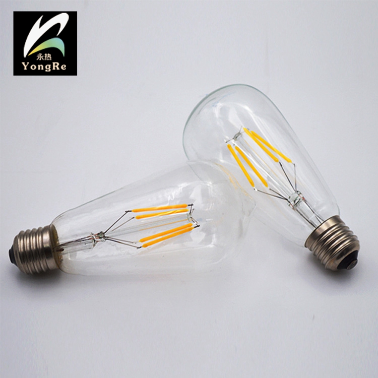 Best Choose Decorative Lamp Edison Vintage Amber White 2200K St64 Curved Led Filament Bulb