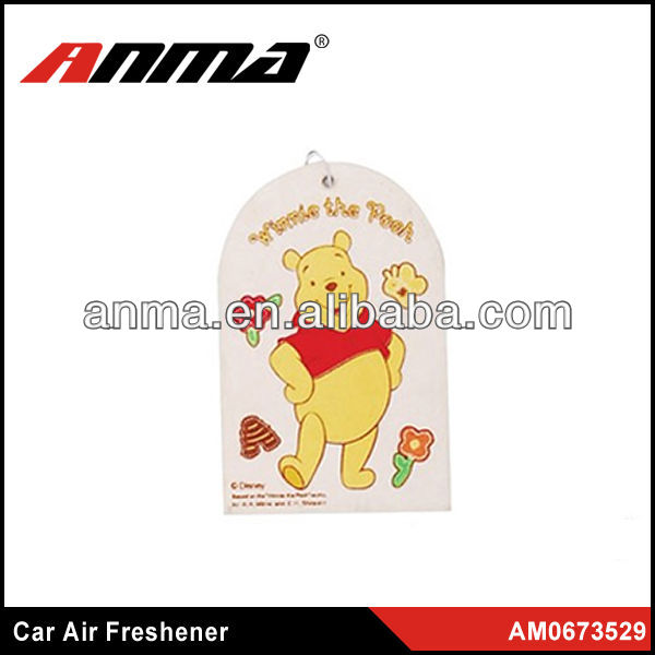 Nice anima cartoon shape car paper air freshener empty car perfume bottle