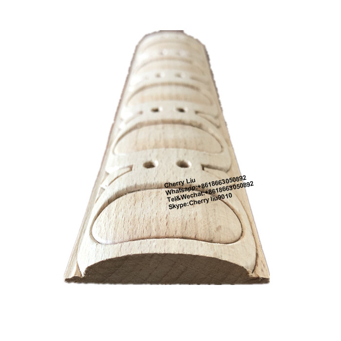 Furniture Use Decor Plastic Flower Carved Wood Molding Crown Wood Mouldings