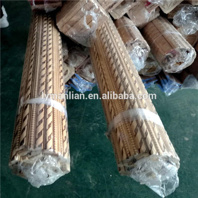 Beech wood carved cabinet moulding trim