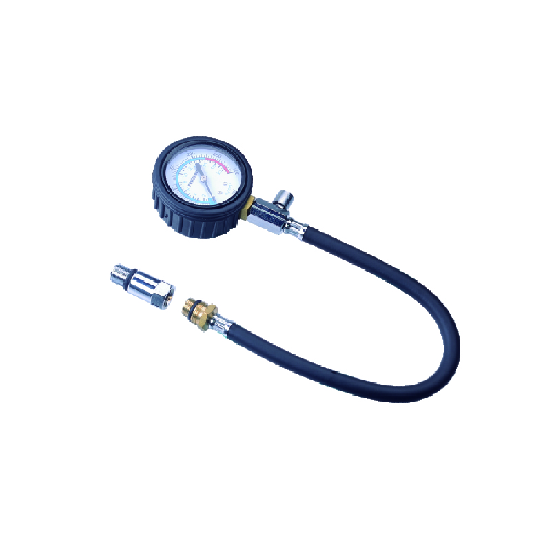Car Tire Air Pressure Gauge with Hose Brass Bourdon Tube Glow in the Dark
