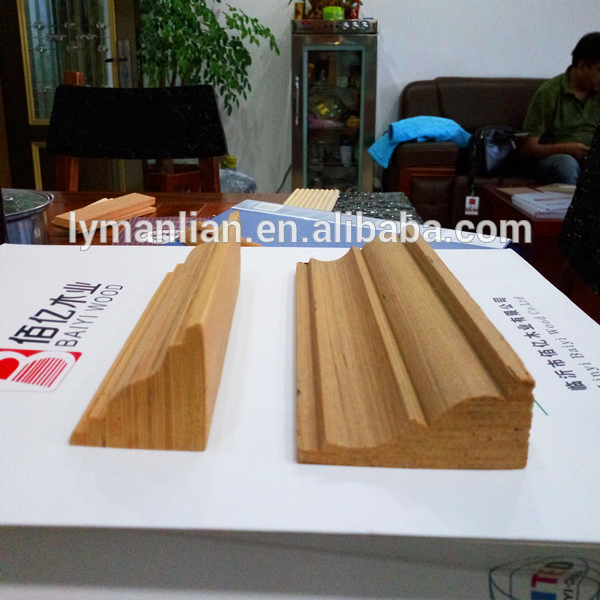 teak wood moulding/ veneer covered pine wooden mouldings