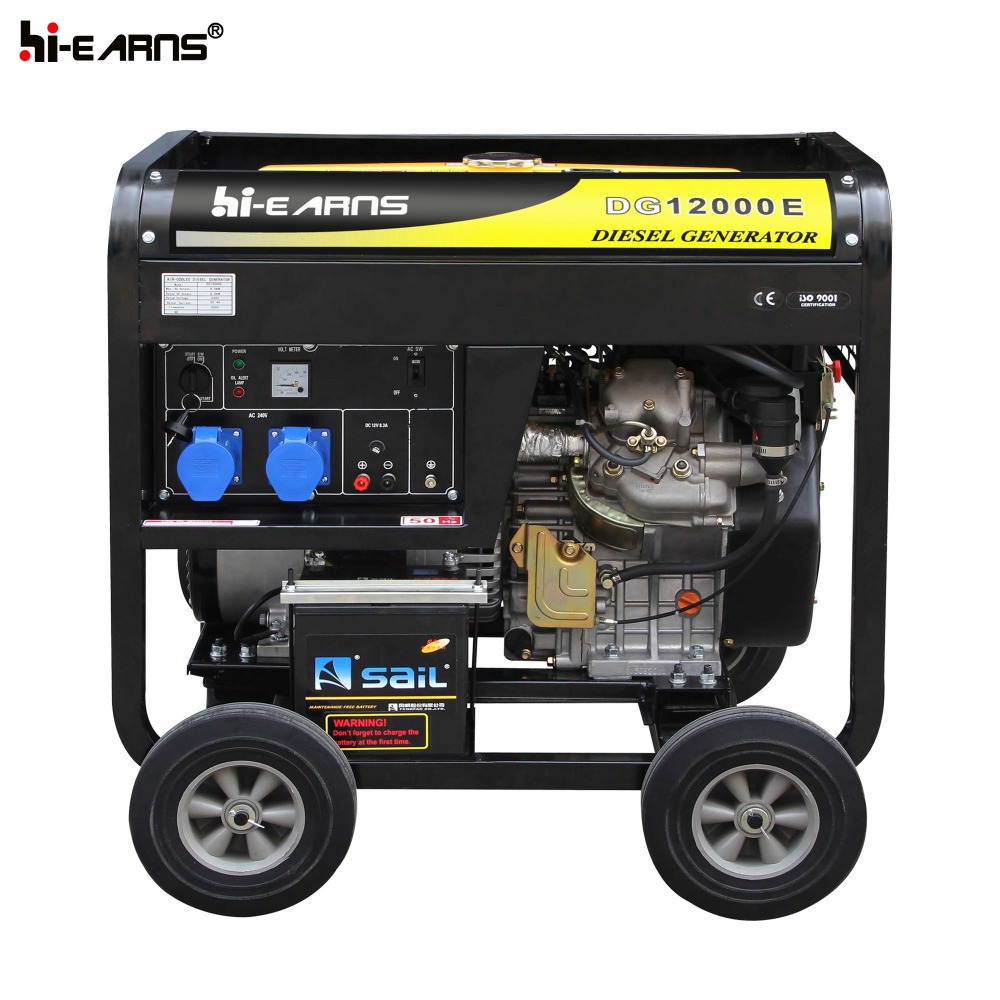 Two-cylinder engine driven air-cooled 10 kva diesel generator