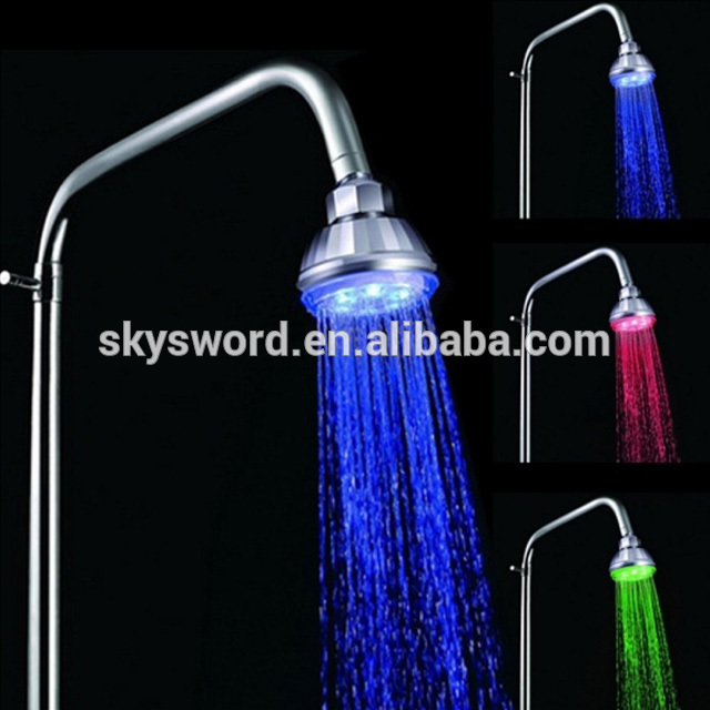 Eco-Friendly Multiple Colors Led Shower Head Used at Home or Hotel