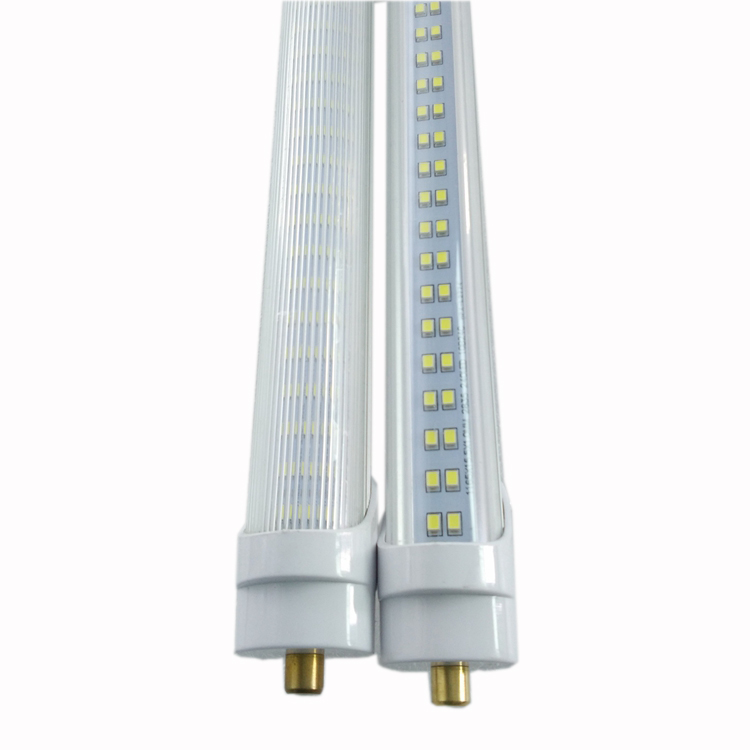 FA8 Single Pin T8 Double Row Led Tube Clear Frosted Cover 60W 8' Led Light