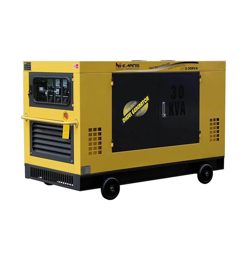 30KVA 24KW 50HZ 220V silent water cooled brushless alternator diesel generator