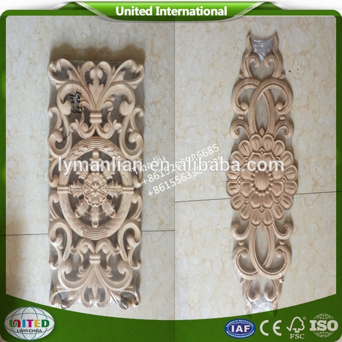 Decorative wood onlay antique design applique for House