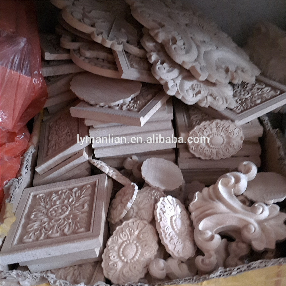 Door trim corner block appliques onlays