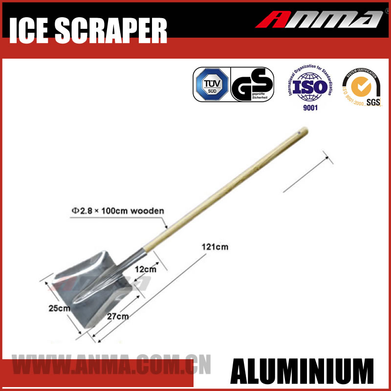 Universal household long wooden handle steel snow shovel for car or garden